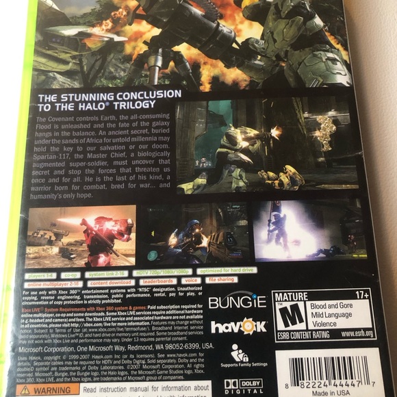 Halo 3 (Xbox 360, 2007) Complete In Box With Manual CIB - Picture 2 of 9